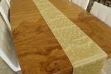 Brocade Table Runner Christmas Holiday Collection Glittery Snowflake Gold