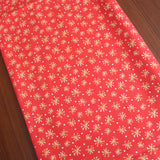 100% Cotton Table Runner Christmas / Event Decoration Holiday Sparks on Red