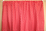 Cotton Curtain Stars Print 58 Inch Wide Red