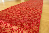 Brocade Table Runner Christmas Holiday Collection Glittery Stars Red