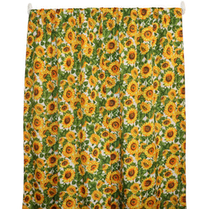 Cotton Curtain Floral Print 58 Inch Wide Sunflowers Fields