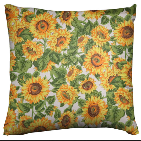 Cotton Sunflowers Fields Print Floral Decorative Throw Pillow/Sham Cushion Cover