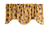 Scalloped Valance Cotton Floral Sunflowers Print 58" Wide / 20" Tall