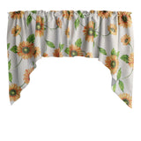 Swag Valance Cotton Floral Sunflowers Print 58" Wide / 36" Tall