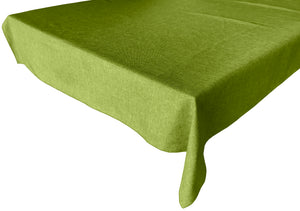 Faux Burlap Solid Tablecloth Lime Green