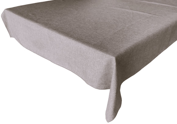 Faux Burlap Solid Tablecloth Frosted Wheat