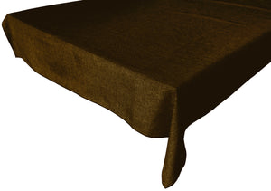 Faux Burlap Solid Tablecloth Brown