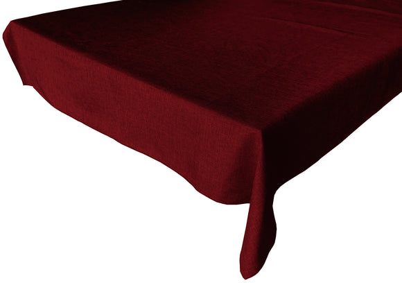 Faux Burlap Solid Tablecloth Burgundy