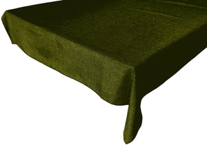Faux Burlap Solid Tablecloth Olive