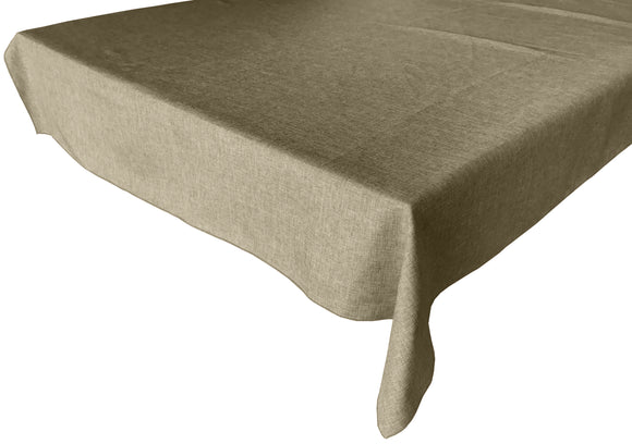Faux Burlap Solid Tablecloth Wheat