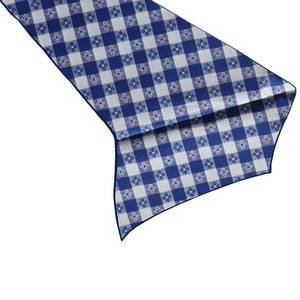 Cotton Print Table Runner Tavern Check - Blue