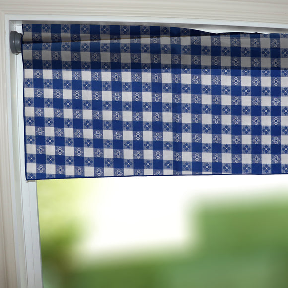 Cotton Window Valance Checkered Print 58