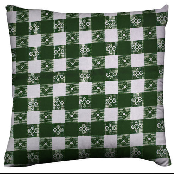 Cotton Tavern Checkerboard Print Decorative Throw Pillow/Sham Cushion Cover Green & White