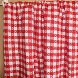 Cotton Curtain Checkered Print 58 Inch Wide Tavern Checkered Red