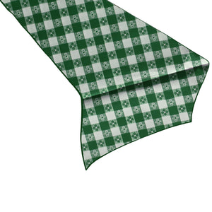 Cotton Print Table Runner Tavern Check - Green