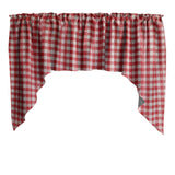 Swag Valance Cotton Tavern Checkered Print 58" Wide / 36" Tall