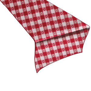 Cotton Print Table Runner Tavern Check - Red