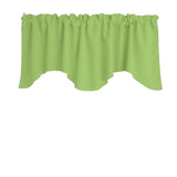 Poplin Solid Scalloped Wave Window Valance 58" Wide / 20" Tall