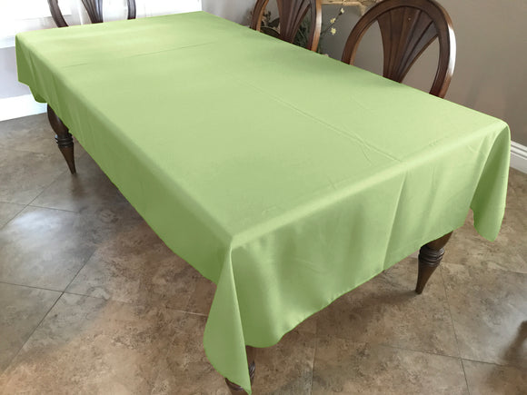 Polyester Poplin Gaberdine Durable Tablecloth Solid Tea Green