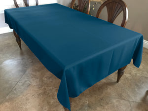 Polyester Poplin Gaberdine Durable Tablecloth Solid Dark Teal