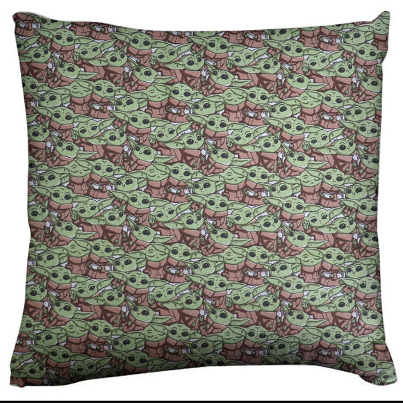 Star Wars Themed Decorative Throw Pillow/Sham Cushion Cover The Mandalorian Grogu Allover