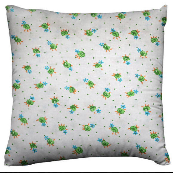 Cotton Tiny Flower Dots Print Floral Decorative Throw Pillow/Sham Cushion Cover Green