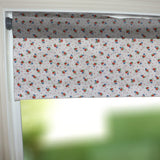 Cotton Window Valance Floral Print 58 Inch Wide Tiny Flower Dots - Red