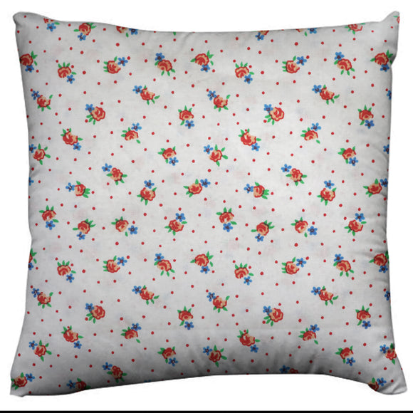 Cotton Tiny Flower Dots Print Floral Decorative Throw Pillow/Sham Cushion Cover Red