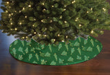 Heavy Brocade Shiny Christmas Trees Holiday Tree Skirt Christmas Decoration 56" Round Large Skirt