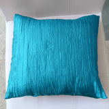 Crushed Taffeta Decorative Throw Pillow/Sham Cushion Cover Turquoise
