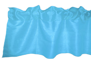 Faux Silk Dupioni Window Valance 56 Inch Wide Turquoise