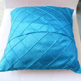 Pintuck Taffeta Decorative Throw Pillow/Sham Cushion Cover Turquoise