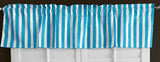 Cotton Window Valance Stripe Print 58 Inch Wide / 1 Inch Stripe - Turquoise