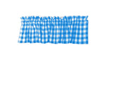 Cotton Gingham Checkered Window Valance 58" Wide - Turquoise