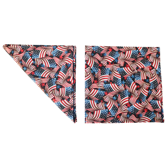 100% Cotton 4th of July United States Flags Napkins 18