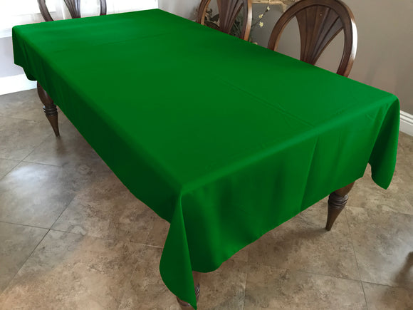 Polyester Poplin Gaberdine Durable Tablecloth Solid Valley Green