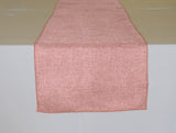 Faux Burlap Table Runner Solid Light Pink