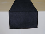 Faux Burlap Table Runner Solid Navy