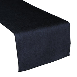 Faux Burlap Table Runner Solid Navy