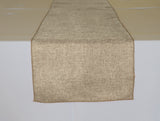 Faux Burlap Table Runner Solid Wheat