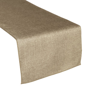 Faux Burlap Table Runner Solid Wheat