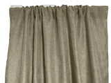 Faux Burlap Texture Polyester Solid Single Curtain Panel 58 Inch Wide - Wheat