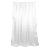 Shiny Satin Solid Single Curtain Panel Drapery 58 Inch Wide White