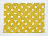 Polka Dots Print Cotton Dinner Table Placemats Holiday Home Decoration 13" x 19" (Pack of 4)