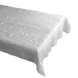 Crinkle Style Crushed Taffeta Tablecloth - White