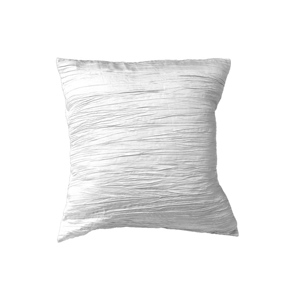Crushed Taffeta Decorative Throw Pillow/Sham Cushion Cover White