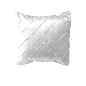 Pintuck Taffeta Decorative Throw Pillow/Sham Cushion Cover White