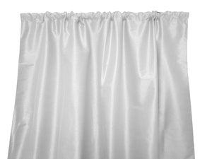 Faux Silk Solid Dupioni Window Curtain 56 Inch Wide White