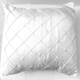 Pintuck Taffeta Decorative Throw Pillow/Sham Cushion Cover White