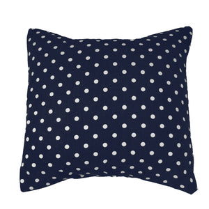 Cotton Small Polka Dots Decorative Throw Pillow/Sham Cushion Cover White on Navy